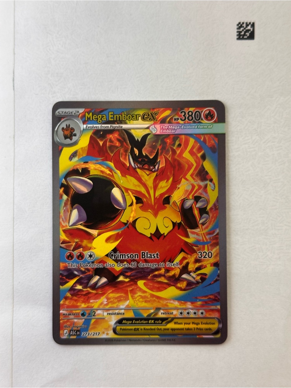 Pokemon Mega Emboar EX SIR AH DIY Read description